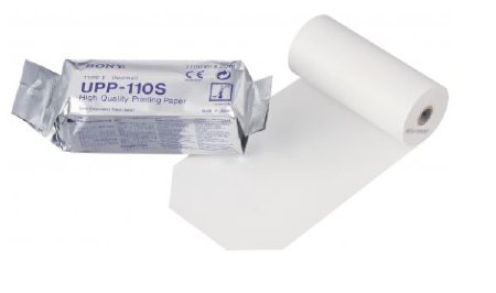 Paper Ultrasound Sony® Thermal Print Paper 110 mm X 20 Meter Roll Without Grid UPP110S (1/RL 10RL/CS) by Sony Medical Products  ID UPP-110S